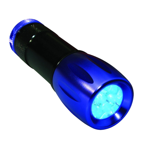 15 Lm Black/Purple LED UV Flashlight AAA Battery